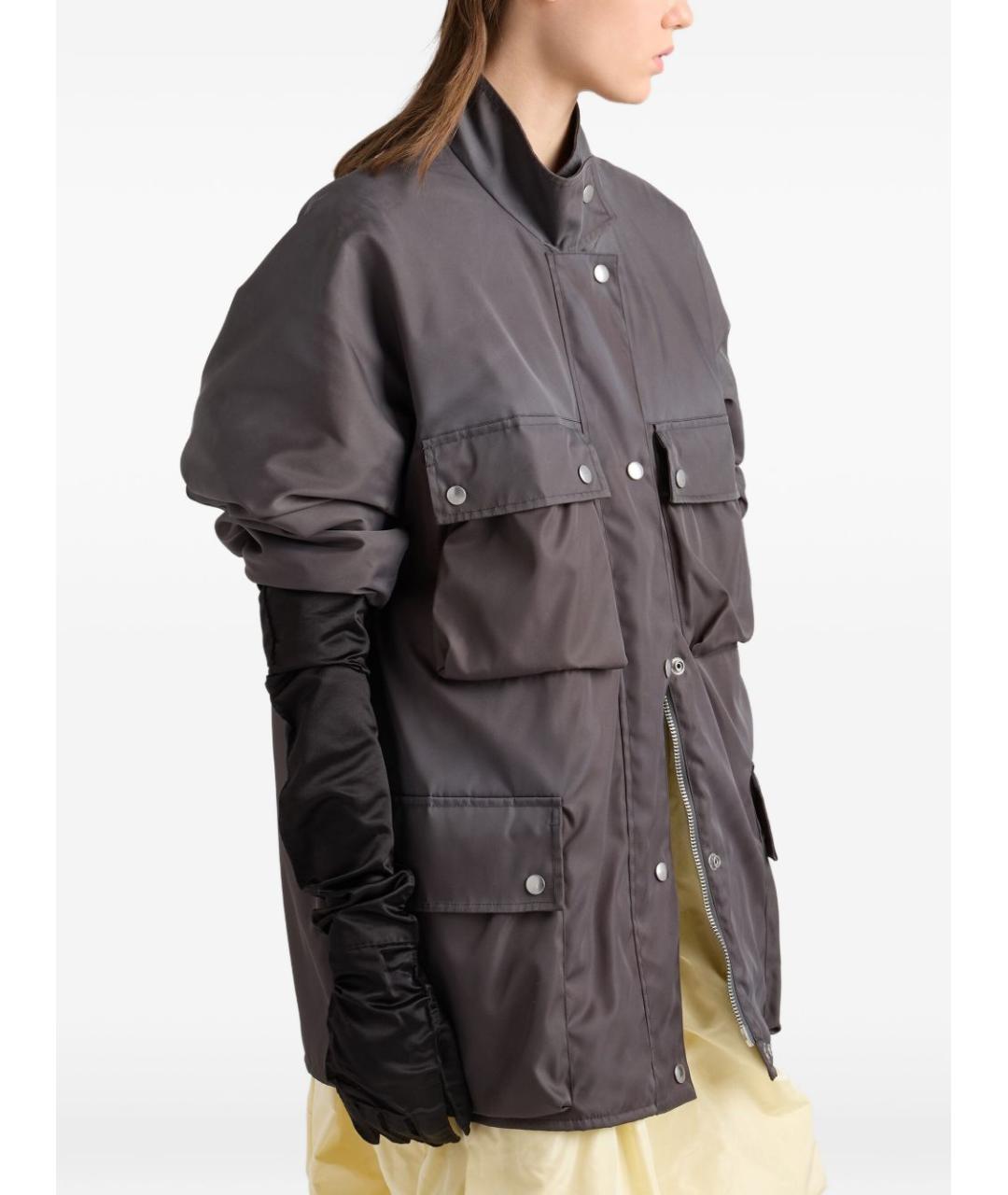 PRADA Антрацитовая полиамидовая куртка, фото 4