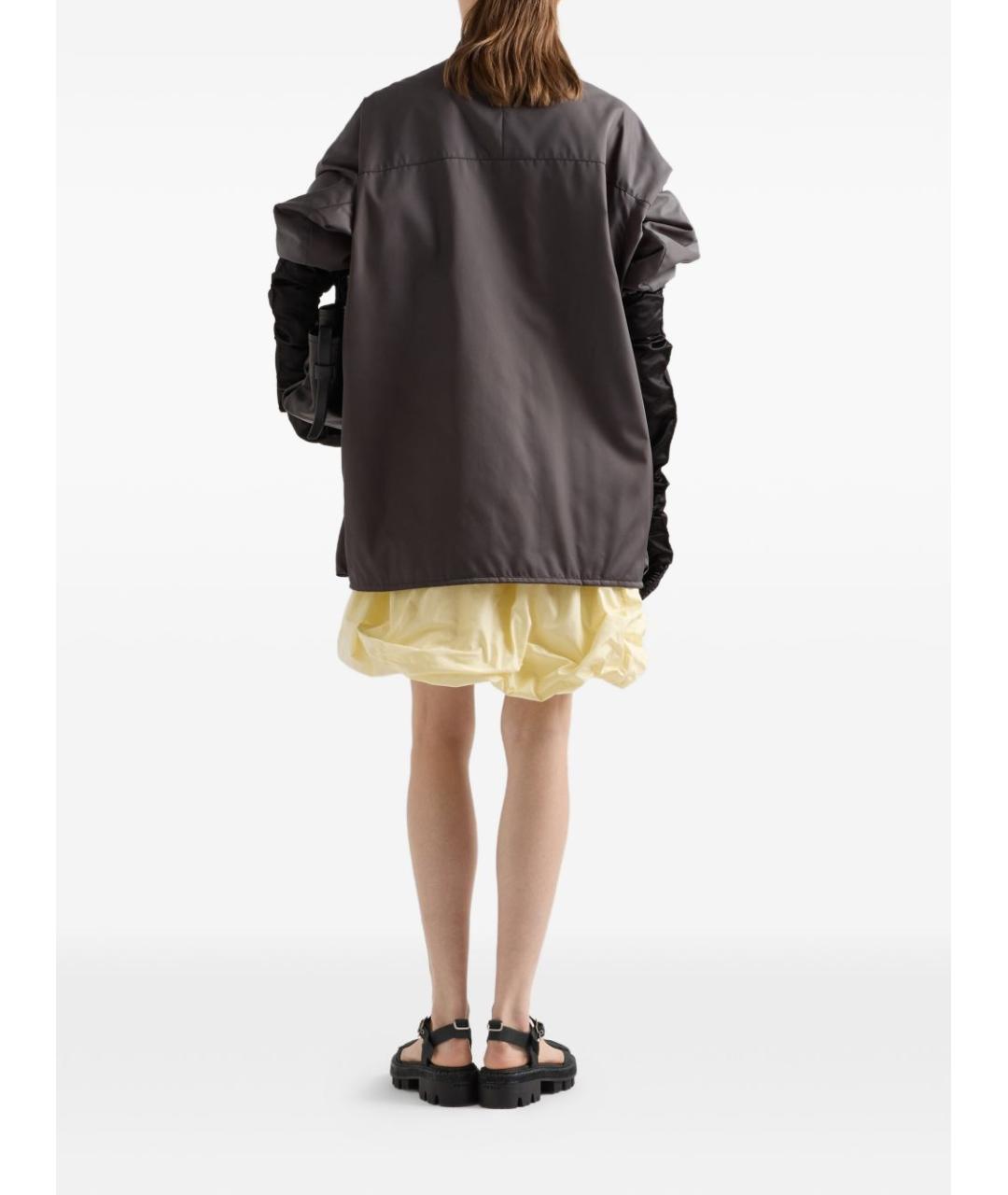 PRADA Антрацитовая полиамидовая куртка, фото 3