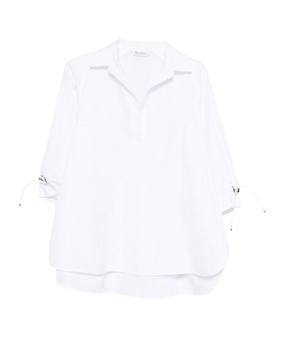 MAX MARA Белая хлопковая рубашка, фото 1