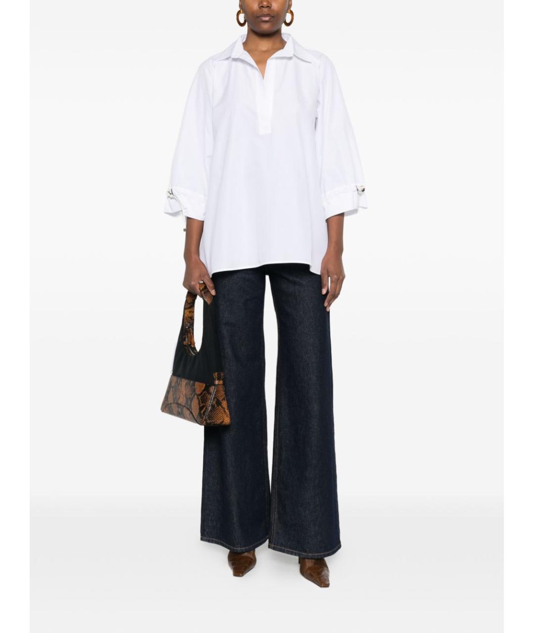 MAX MARA Белая хлопковая рубашка, фото 3