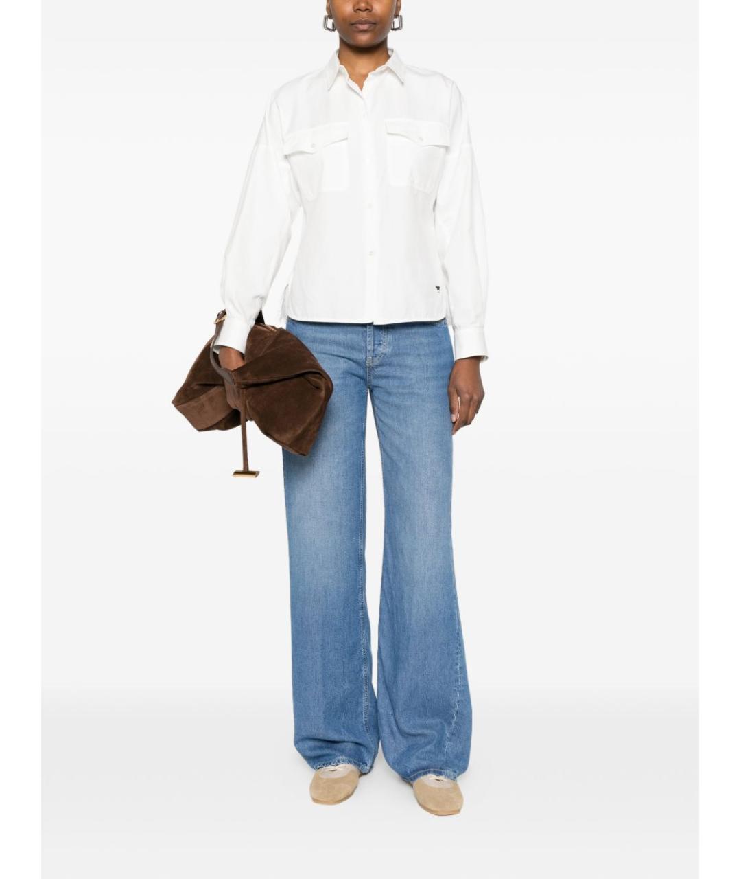 DONDUP Синие хлопковые прямые джинсы, фото 2