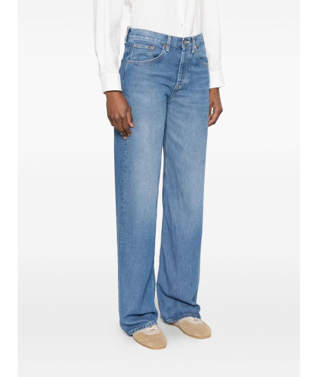 DONDUP Синие хлопковые прямые джинсы, фото 5