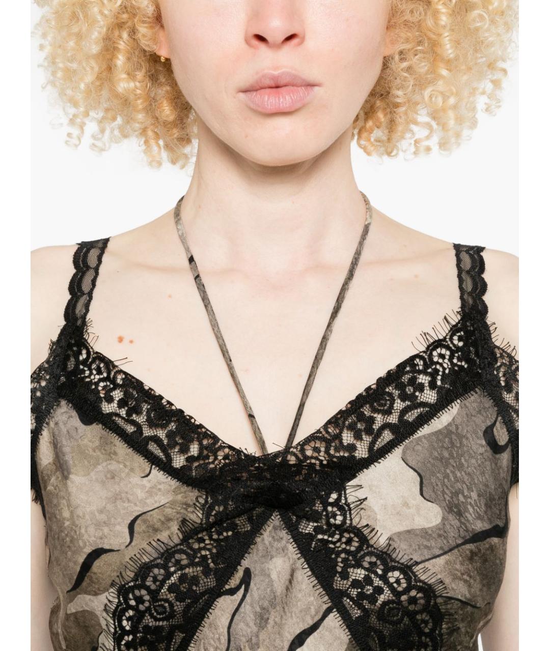 PINKO Бежевое вискозное коктейльное платье, фото 2