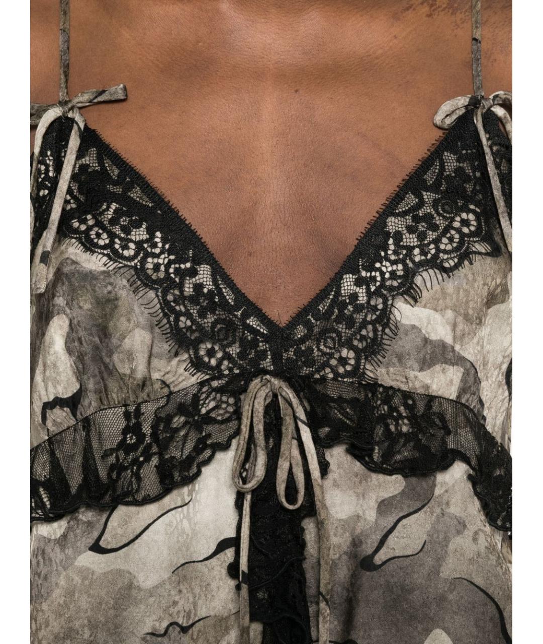 PINKO Бежевая вискозная майка, фото 2