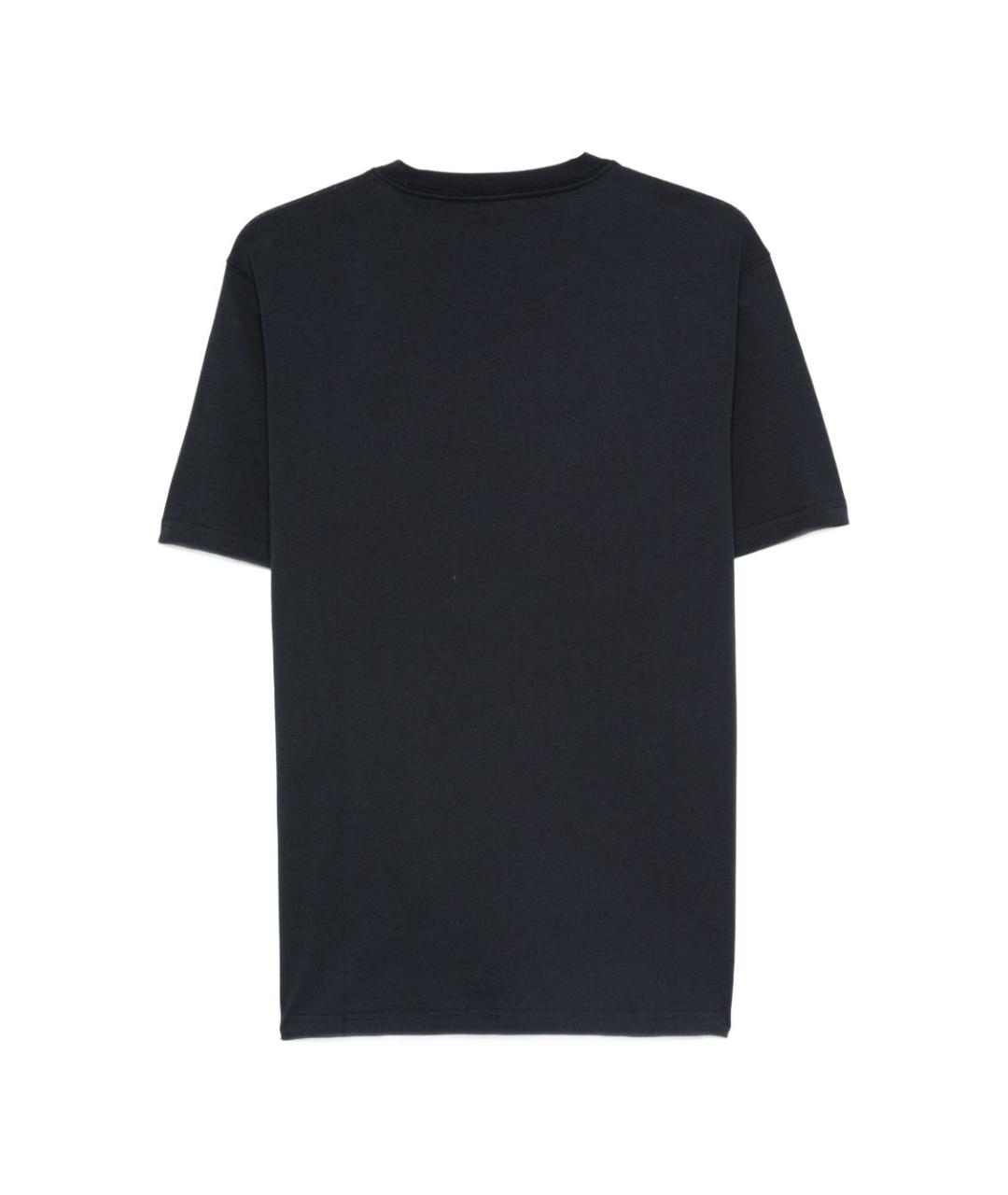 BARBOUR Темно-синяя хлопковая футболка, фото 3