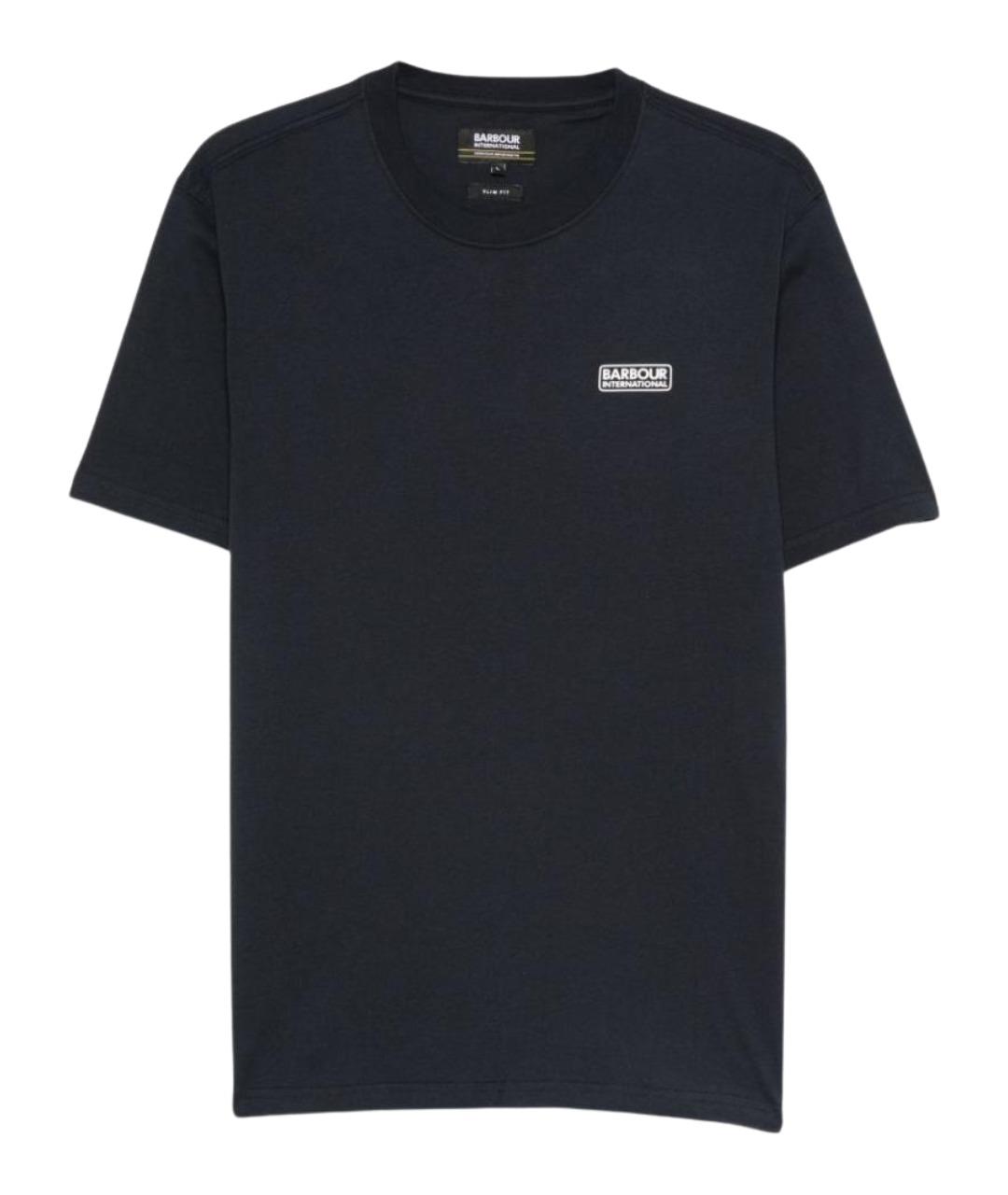 BARBOUR Темно-синяя хлопковая футболка, фото 1