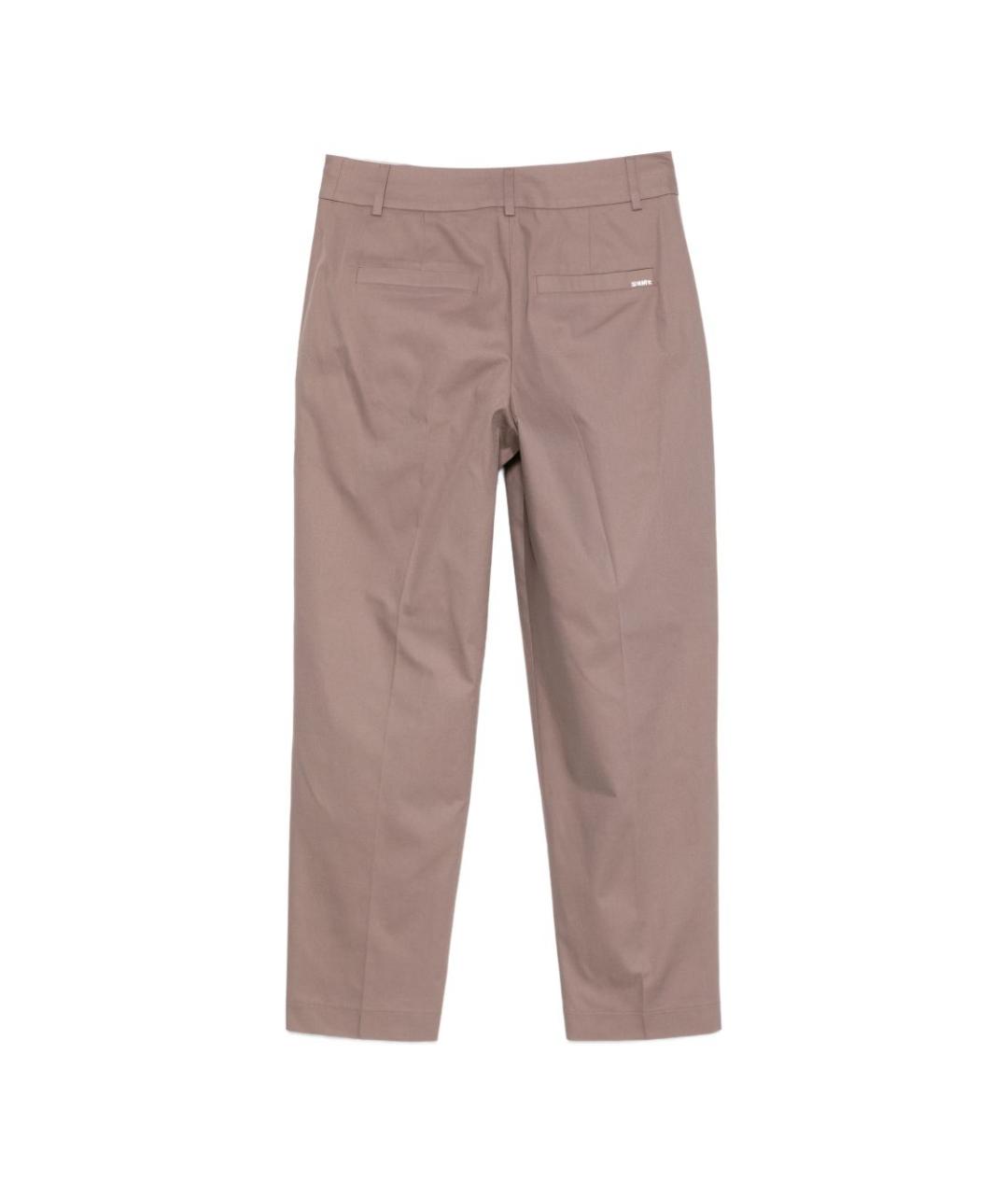 SEVENTY Коричневые хлопковые прямые брюки, фото 2