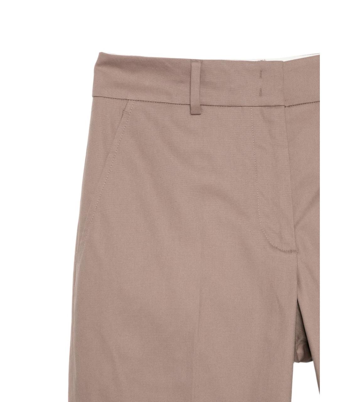 SEVENTY Коричневые хлопковые прямые брюки, фото 3