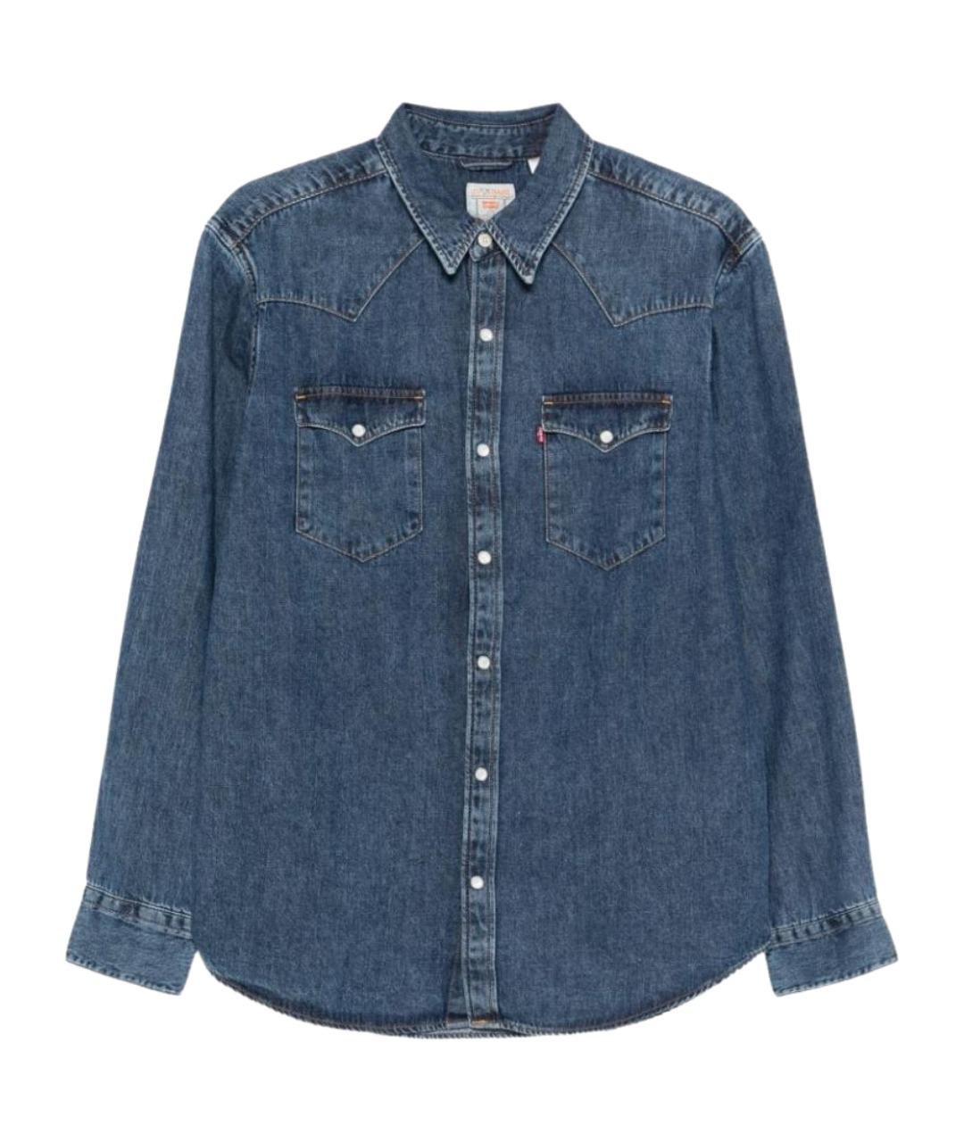 LEVI'S Синяя хлопковая кэжуал рубашка, фото 1