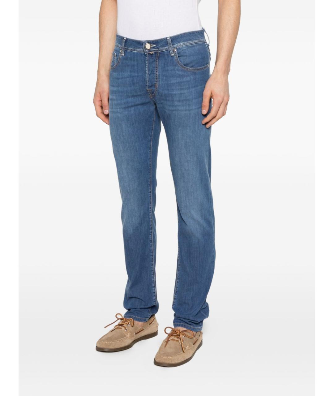 JACOB COHEN Синие хлопковые джинсы скинни, фото 2