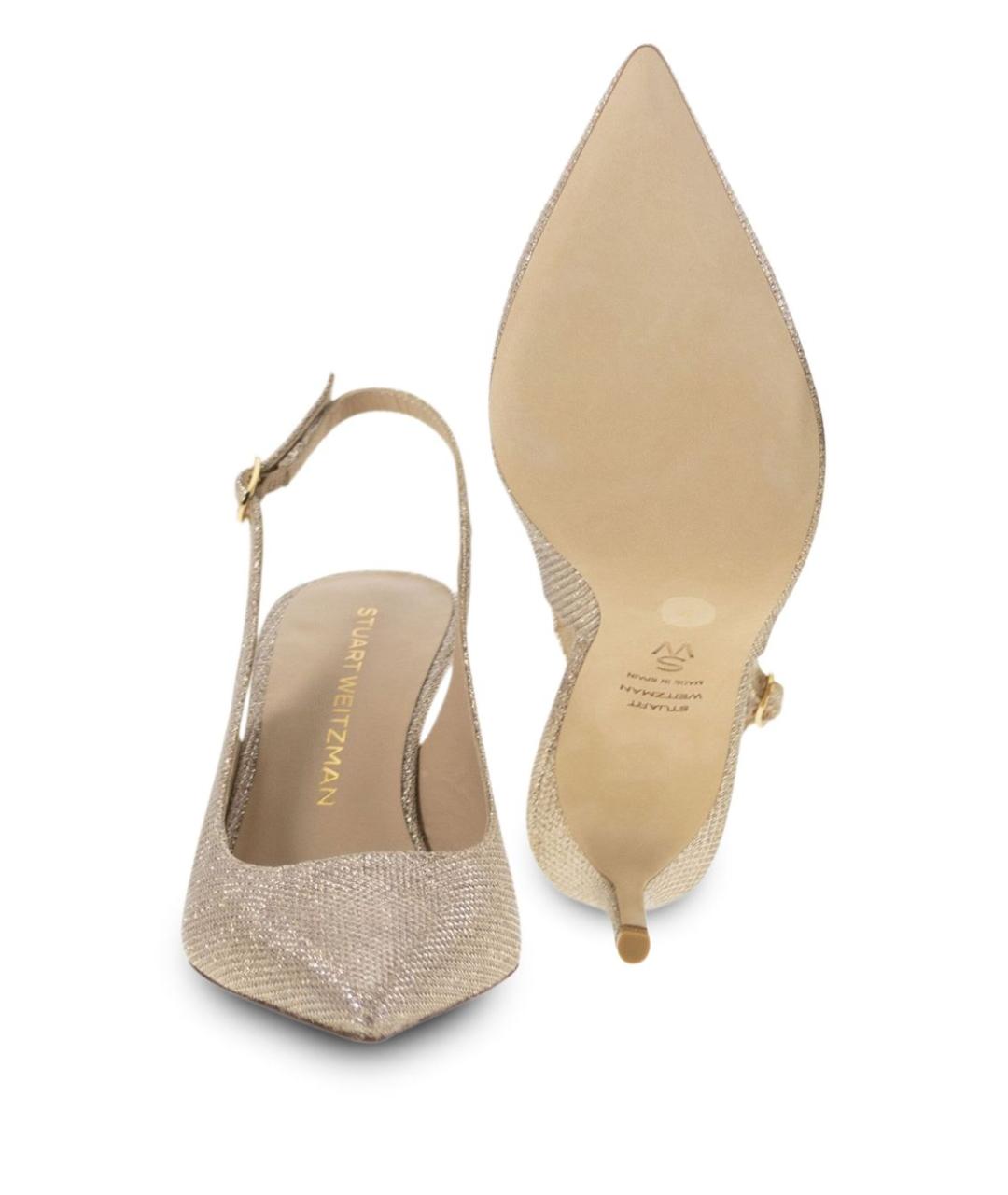 STUART WEITZMAN Золотые туфли, фото 3