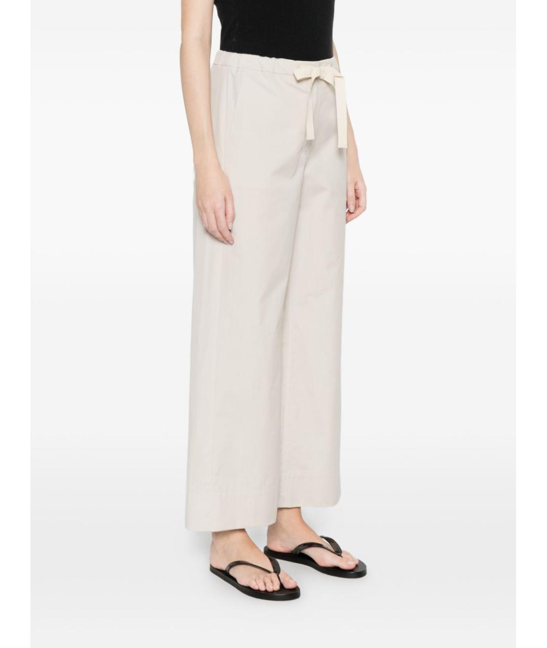 'S MAX MARA Бежевые хлопковые прямые брюки, фото 2