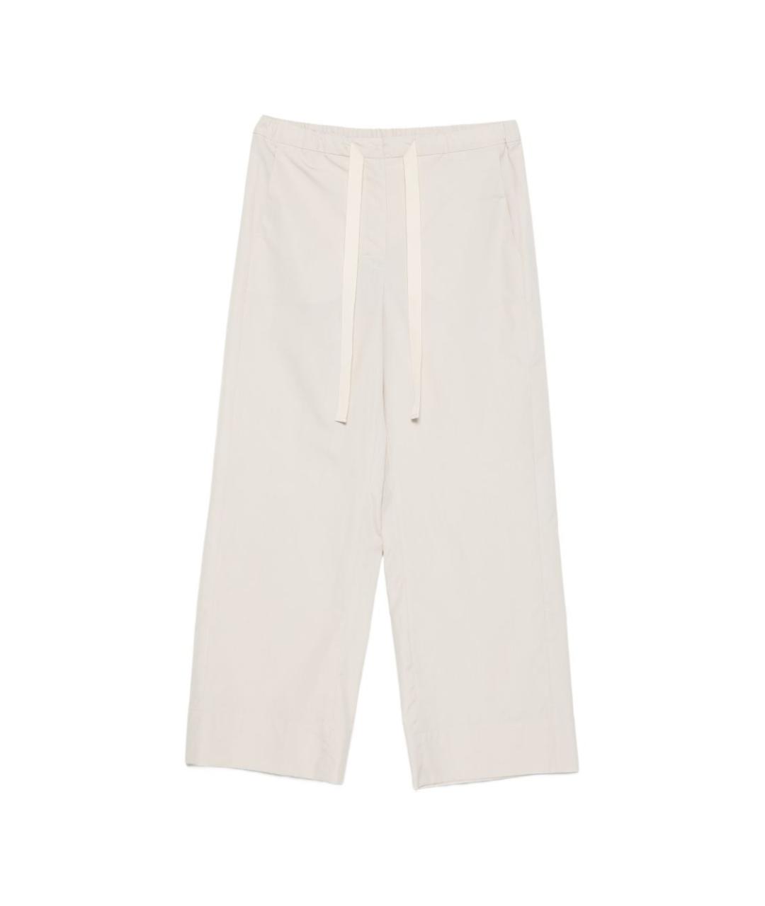 'S MAX MARA Бежевые хлопковые прямые брюки, фото 1