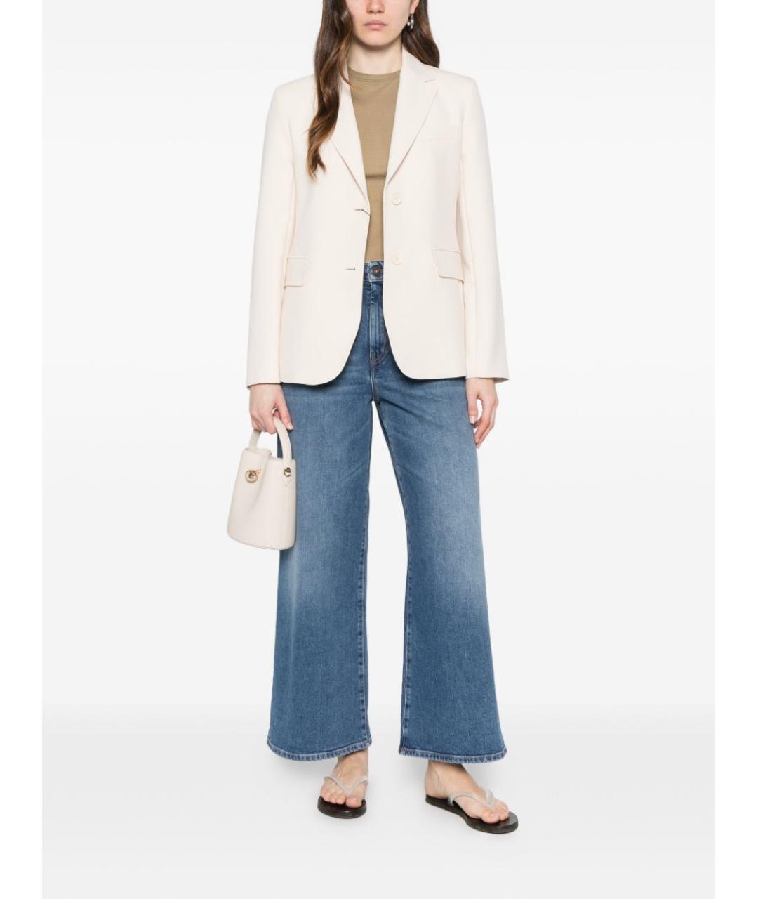 WEEKEND MAX MARA Синие хлопковые прямые джинсы, фото 3