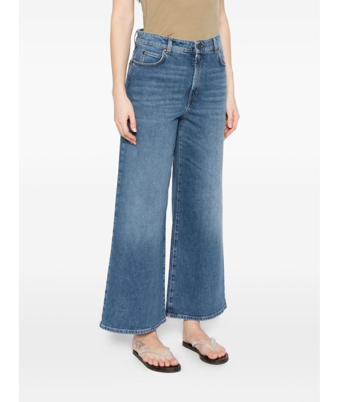 WEEKEND MAX MARA Синие хлопковые прямые джинсы, фото 4