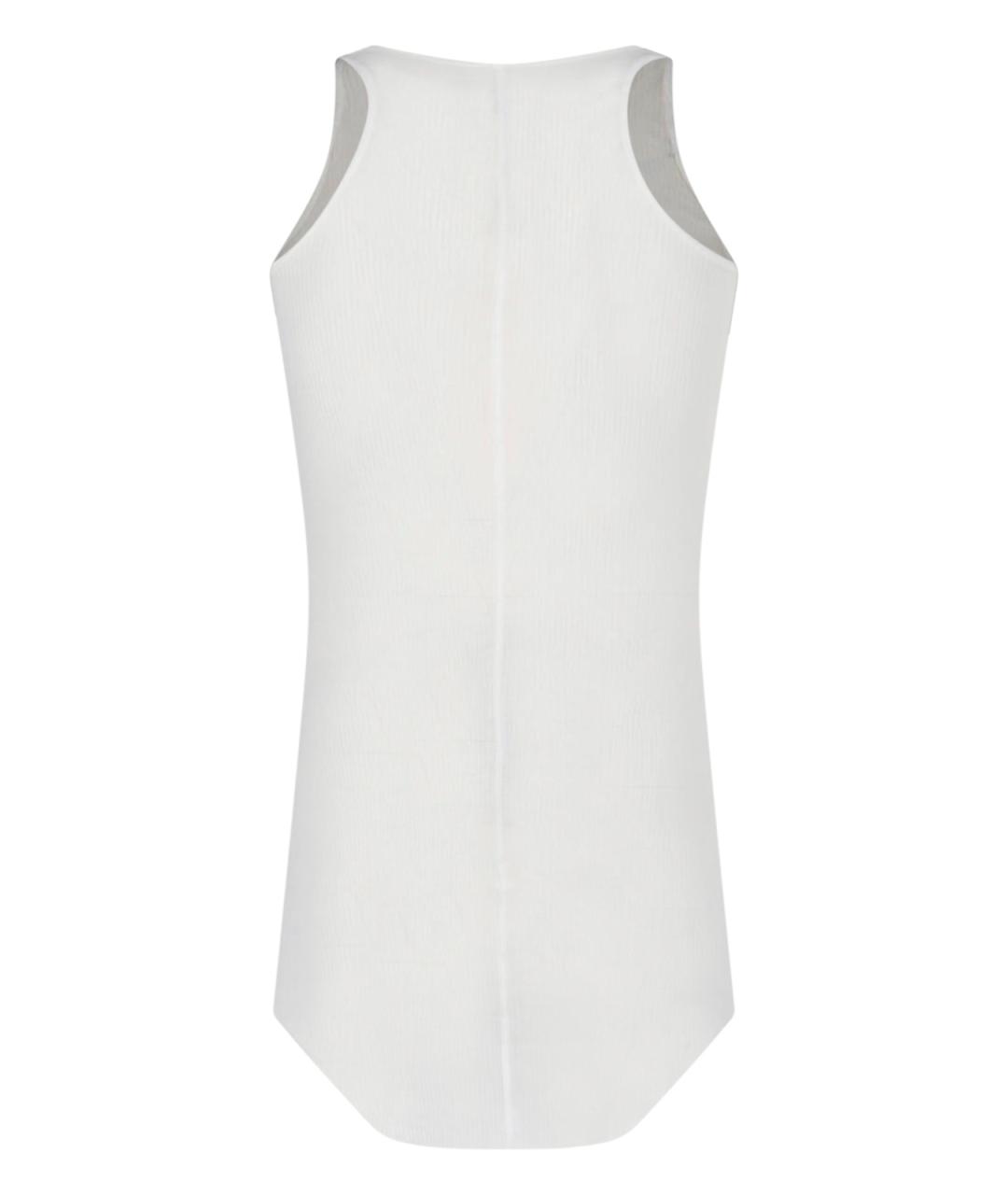 RICK OWENS Белая вискозная майка, фото 2