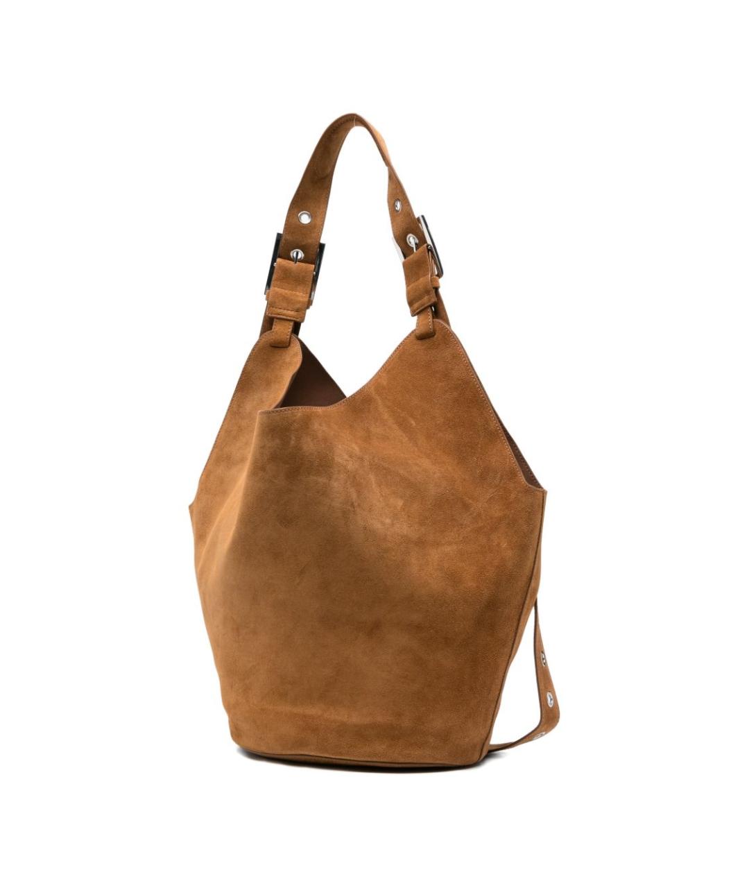 DONDUP Коричневая замшевая сумка тоут, фото 2