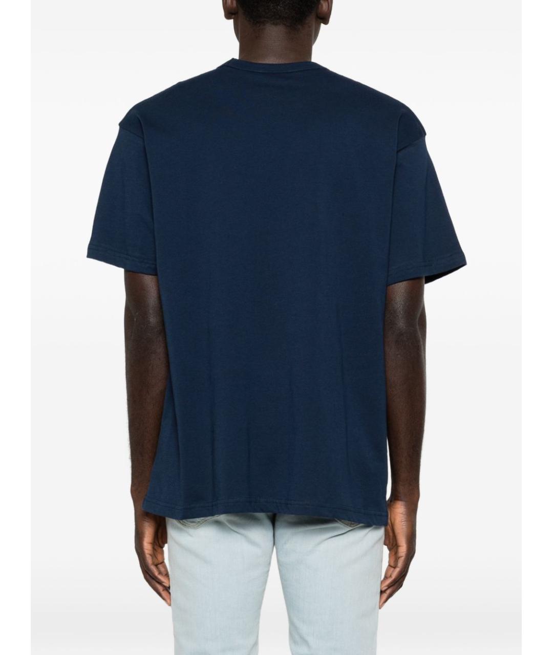 VERSACE JEANS COUTURE Синяя хлопковая футболка, фото 4