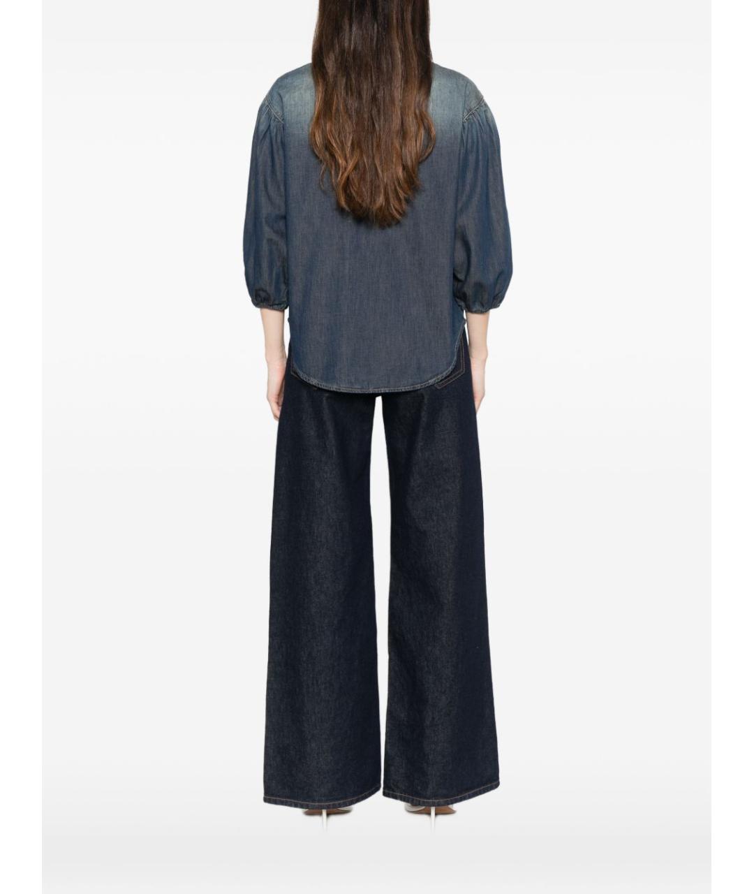 PINKO Синяя хлопковая рубашка, фото 3