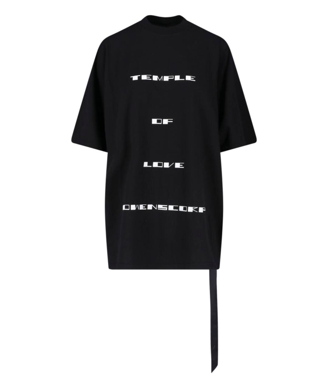RICK OWENS DRKSHDW Черная хлопковая футболка, фото 1