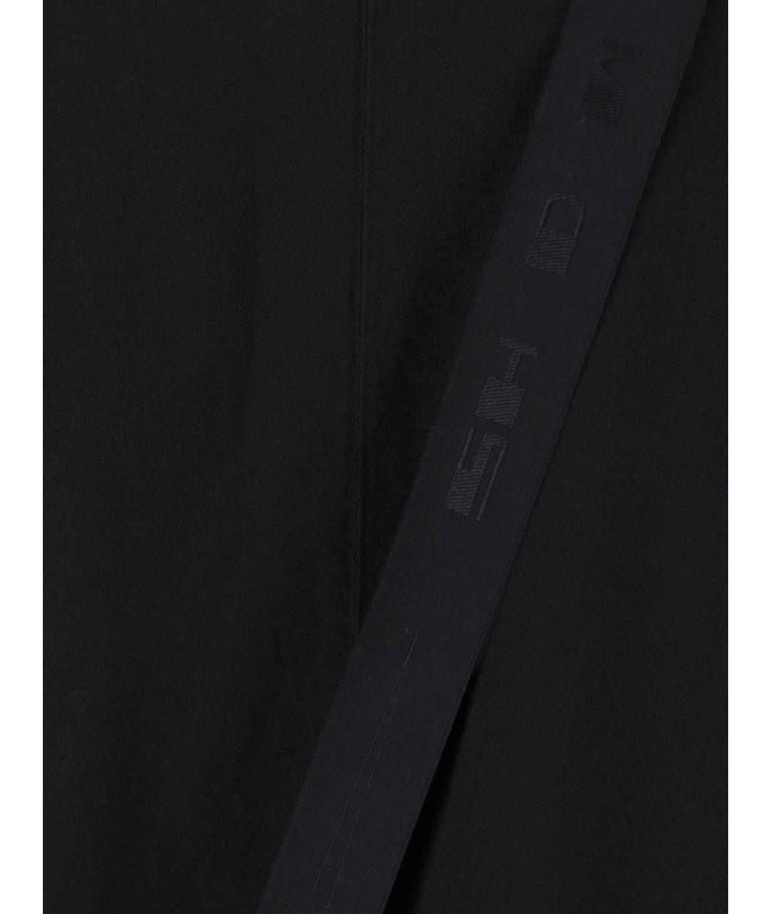 RICK OWENS DRKSHDW Черная хлопковая футболка, фото 3
