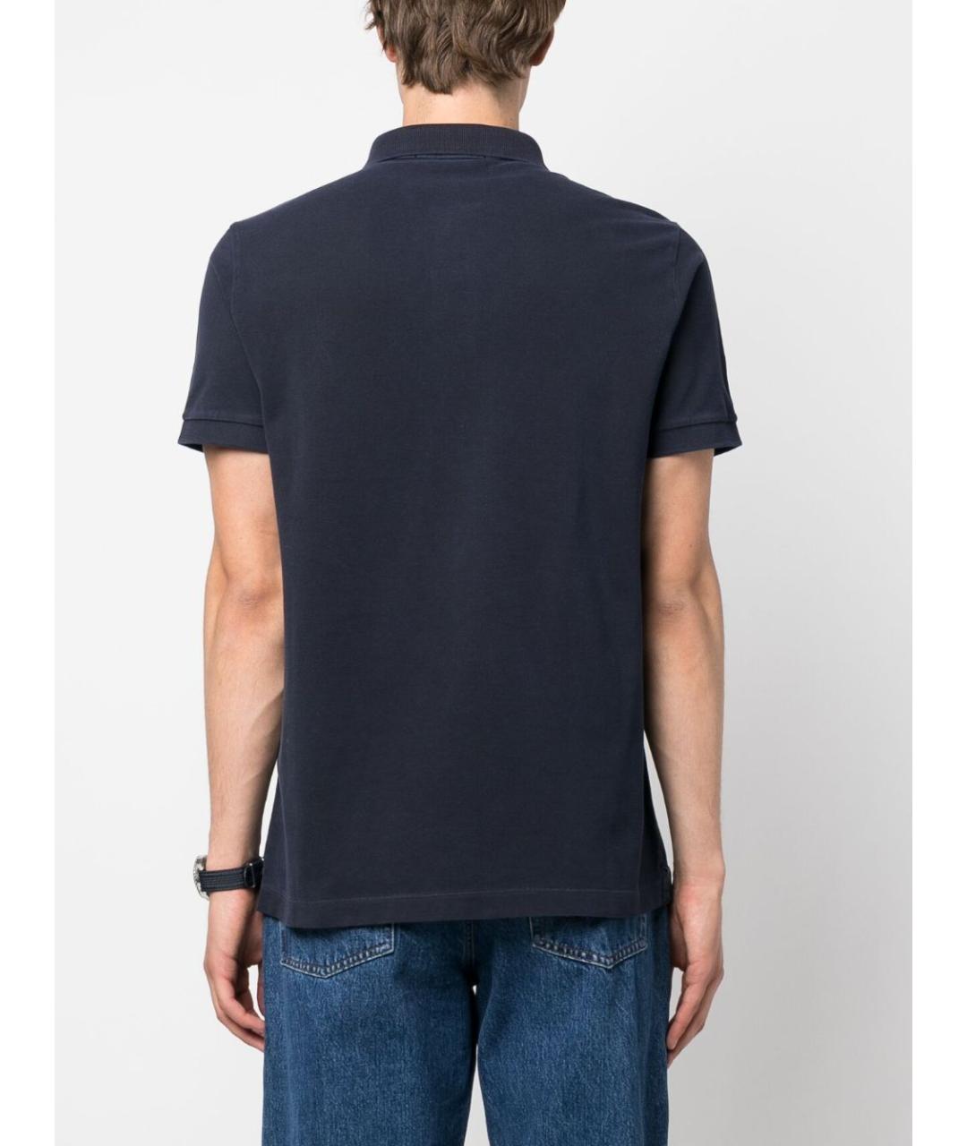STONE ISLAND Синее хлопковое поло с коротким рукавом, фото 4