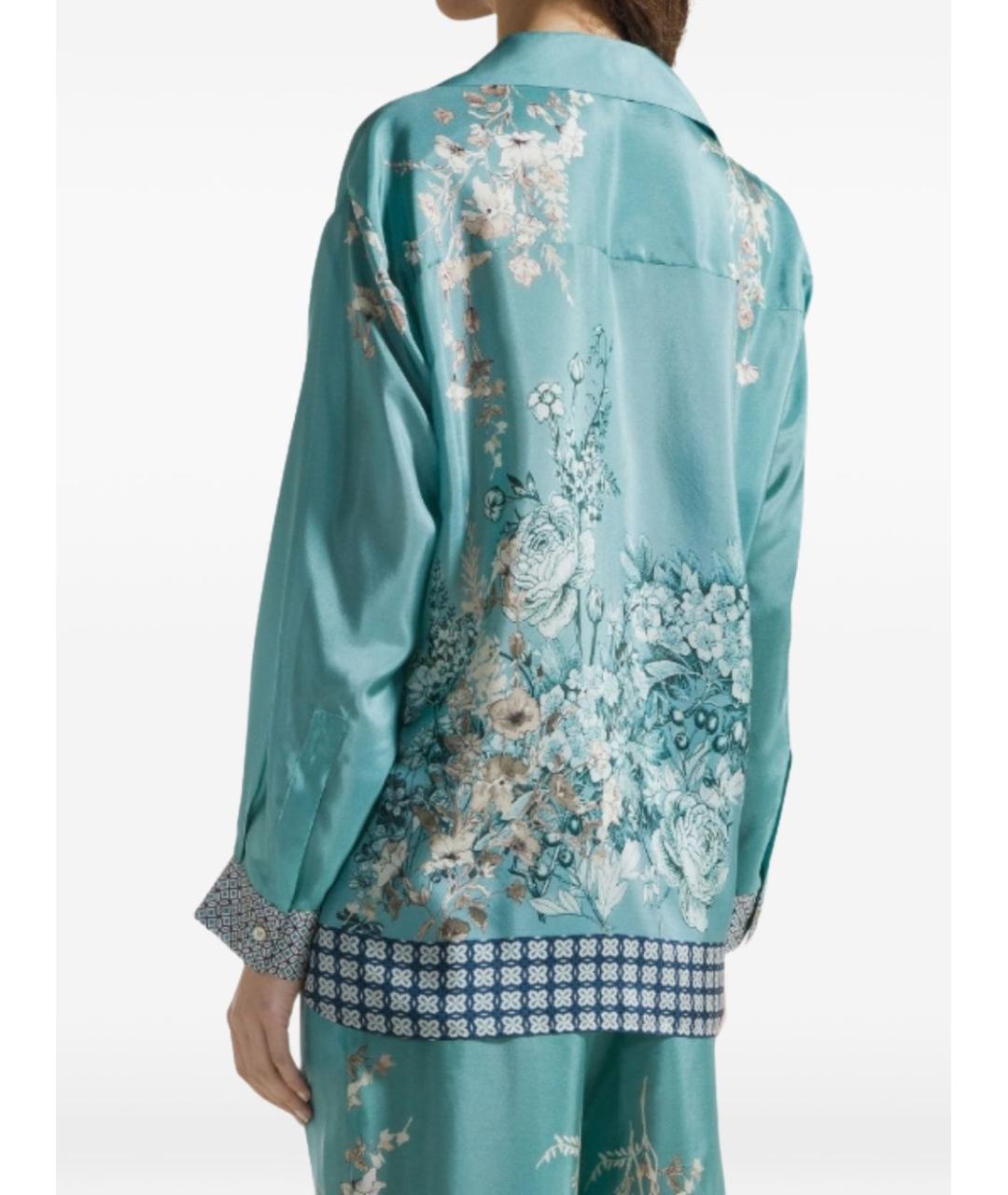 SEVENTY Зеленая шелковая рубашка, фото 5