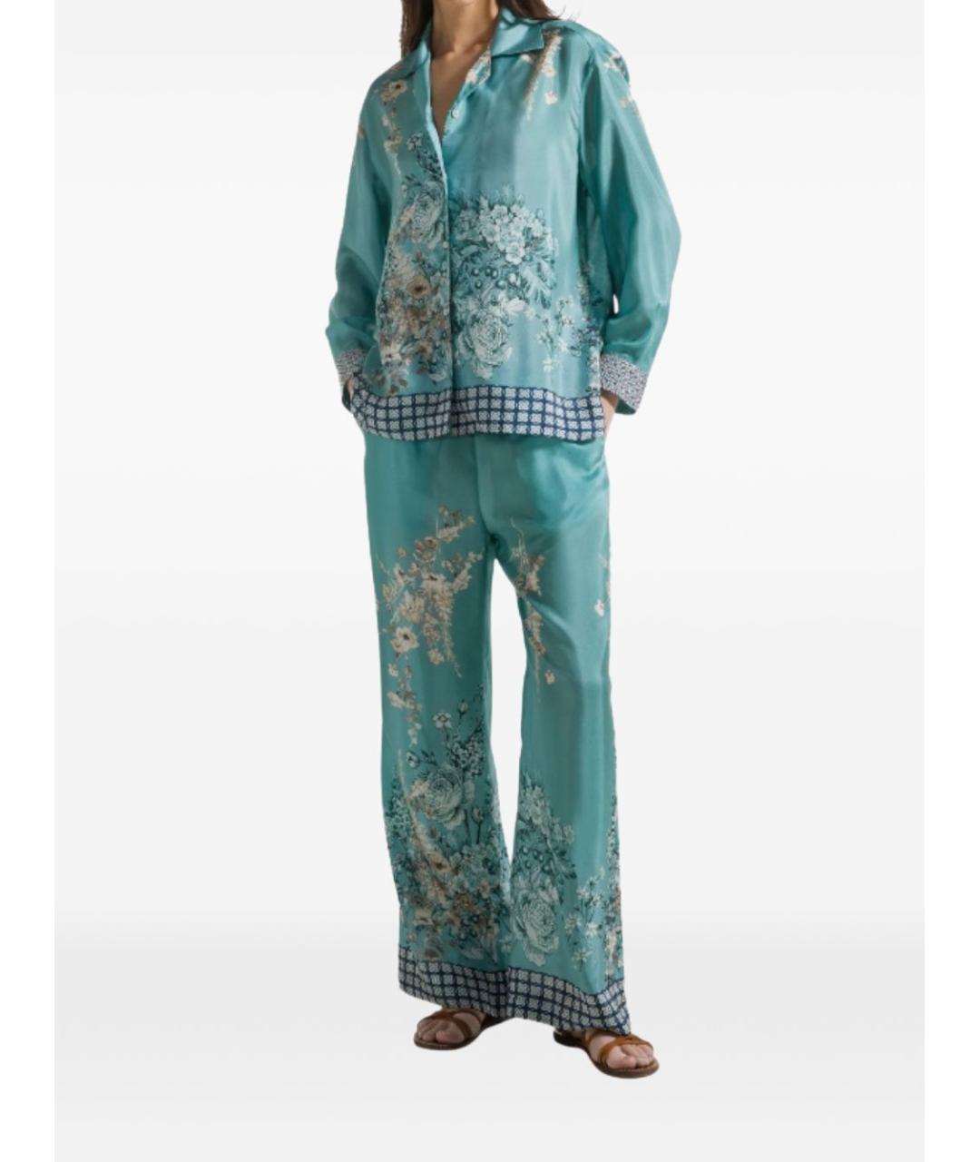 SEVENTY Зеленая шелковая рубашка, фото 2