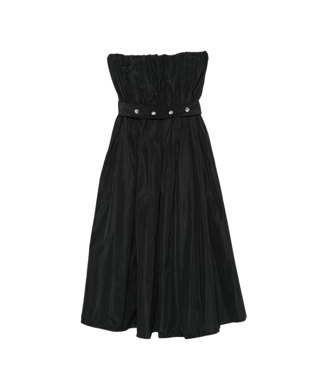 MSGM Черное полиэстеровое вечернее платье, фото 1