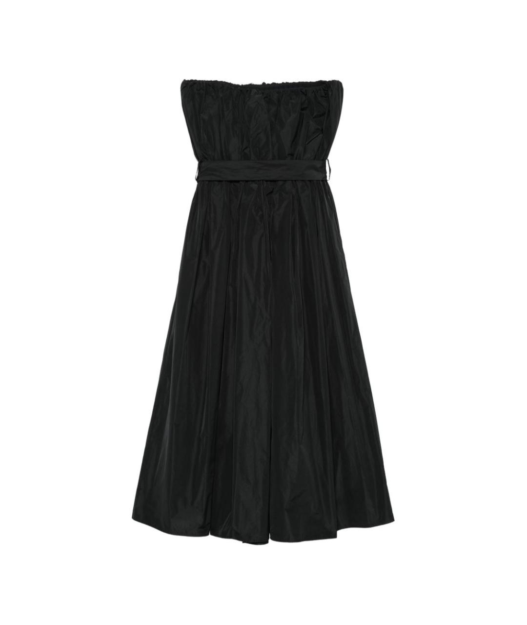 MSGM Черное полиэстеровое вечернее платье, фото 2