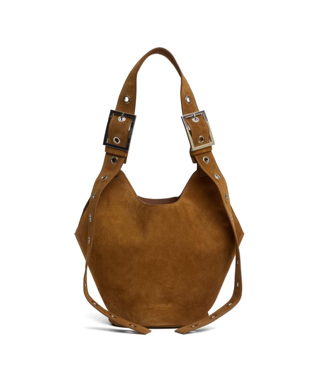 DONDUP Коричневая замшевая сумка тоут, фото 1