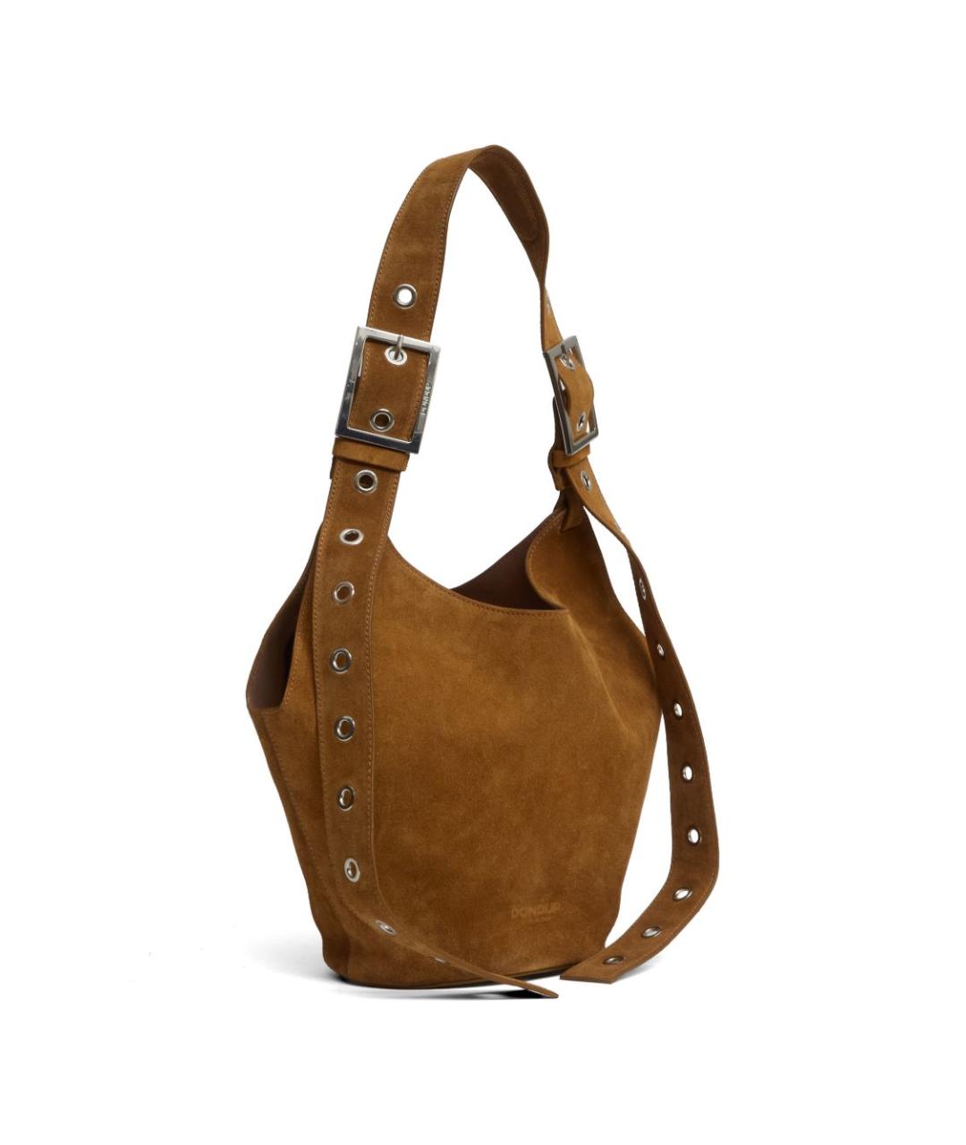 DONDUP Коричневая замшевая сумка тоут, фото 3