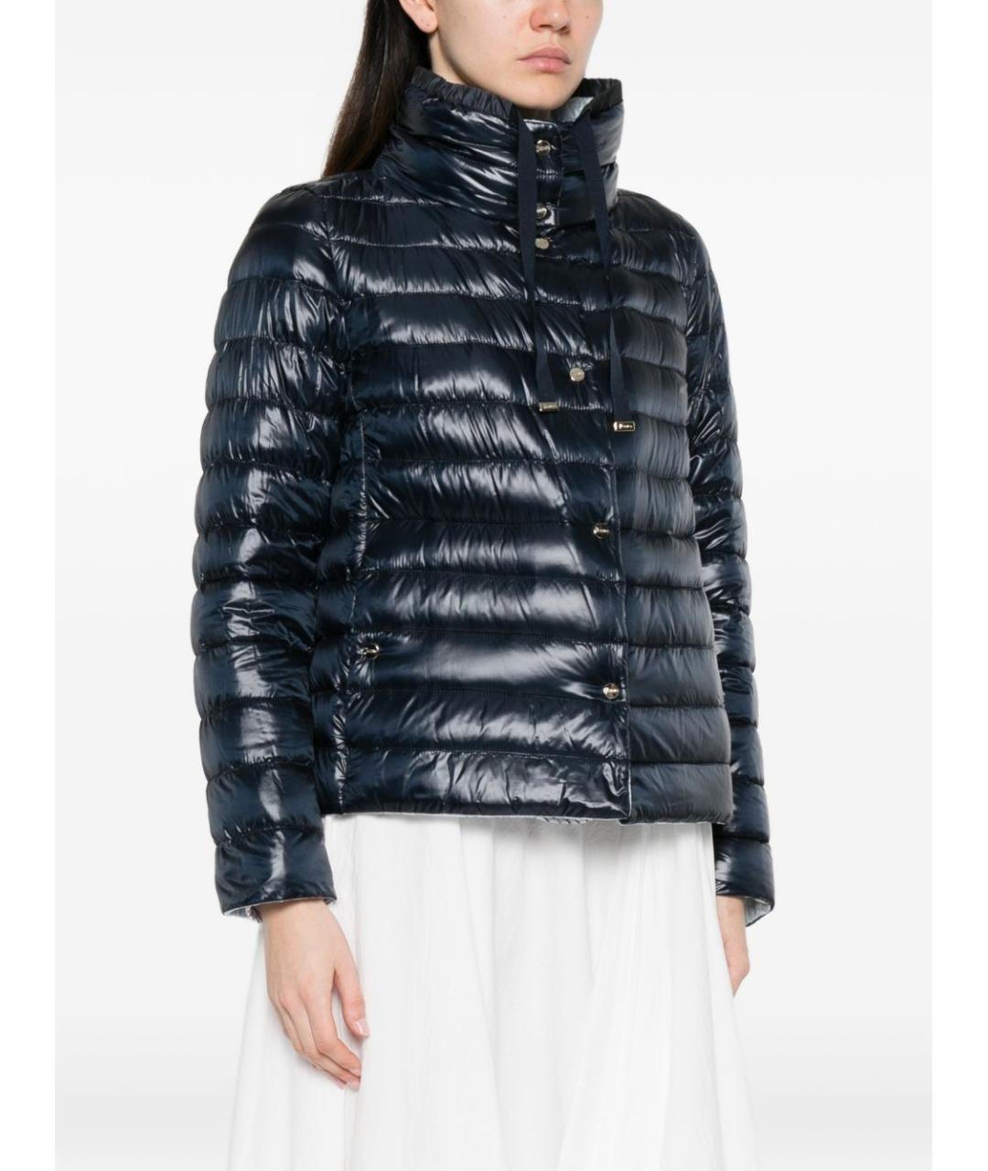 HERNO Синяя полиамидовая куртка, фото 2
