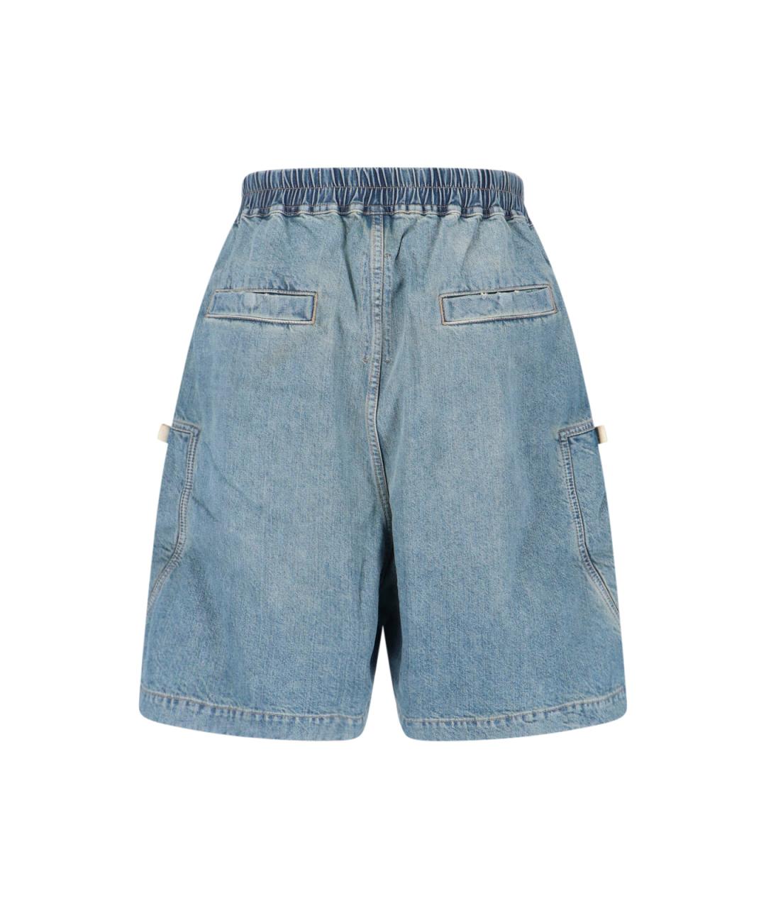 RICK OWENS DRKSHDW Голубые хлопковые шорты, фото 2