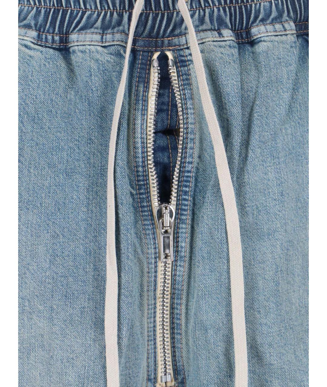 RICK OWENS DRKSHDW Голубые хлопковые шорты, фото 4