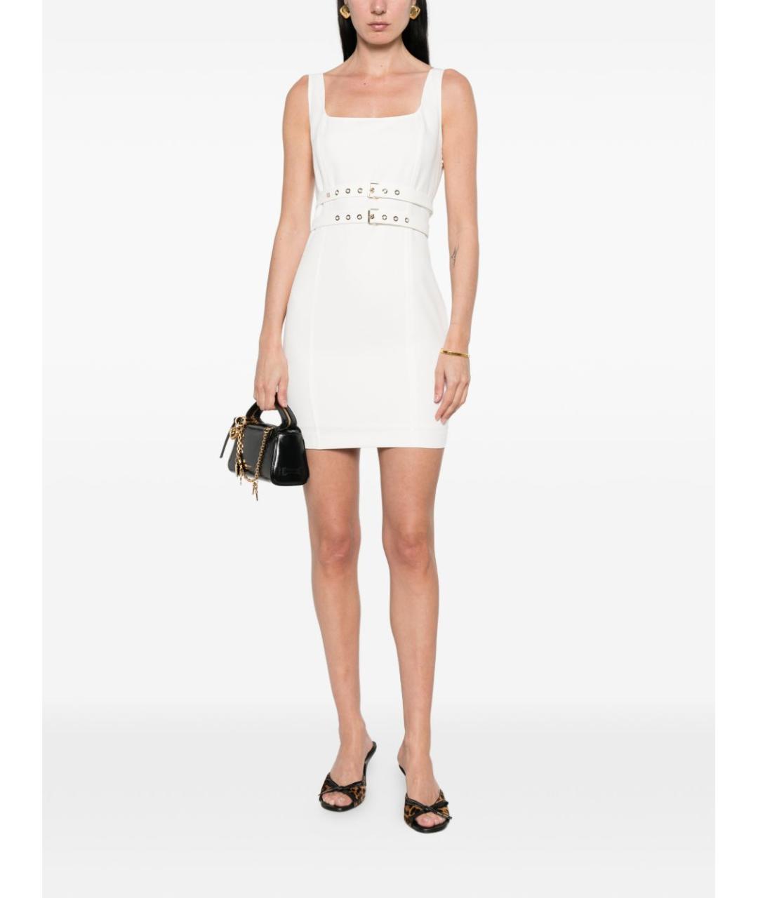 LIU JO Белое полиэстеровое повседневное платье, фото 3