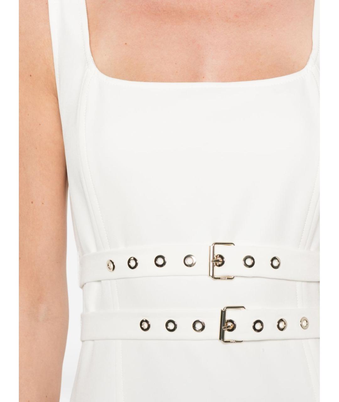 LIU JO Белое полиэстеровое повседневное платье, фото 4