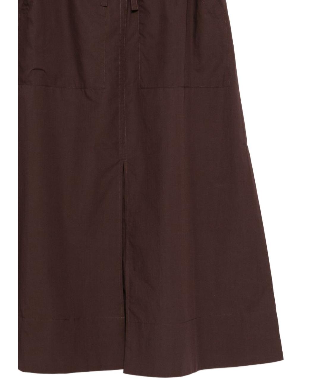 SOEUR Коричневая хлопковая юбка миди, фото 2