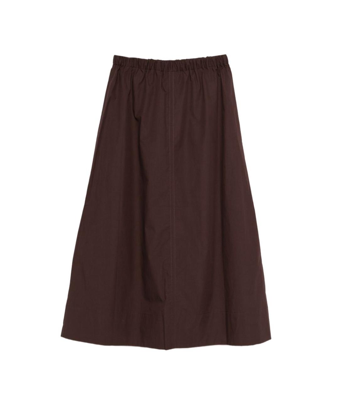 SOEUR Коричневая хлопковая юбка миди, фото 3