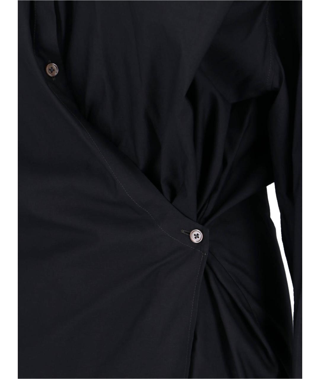 LEMAIRE Черная хлопковая рубашка, фото 3