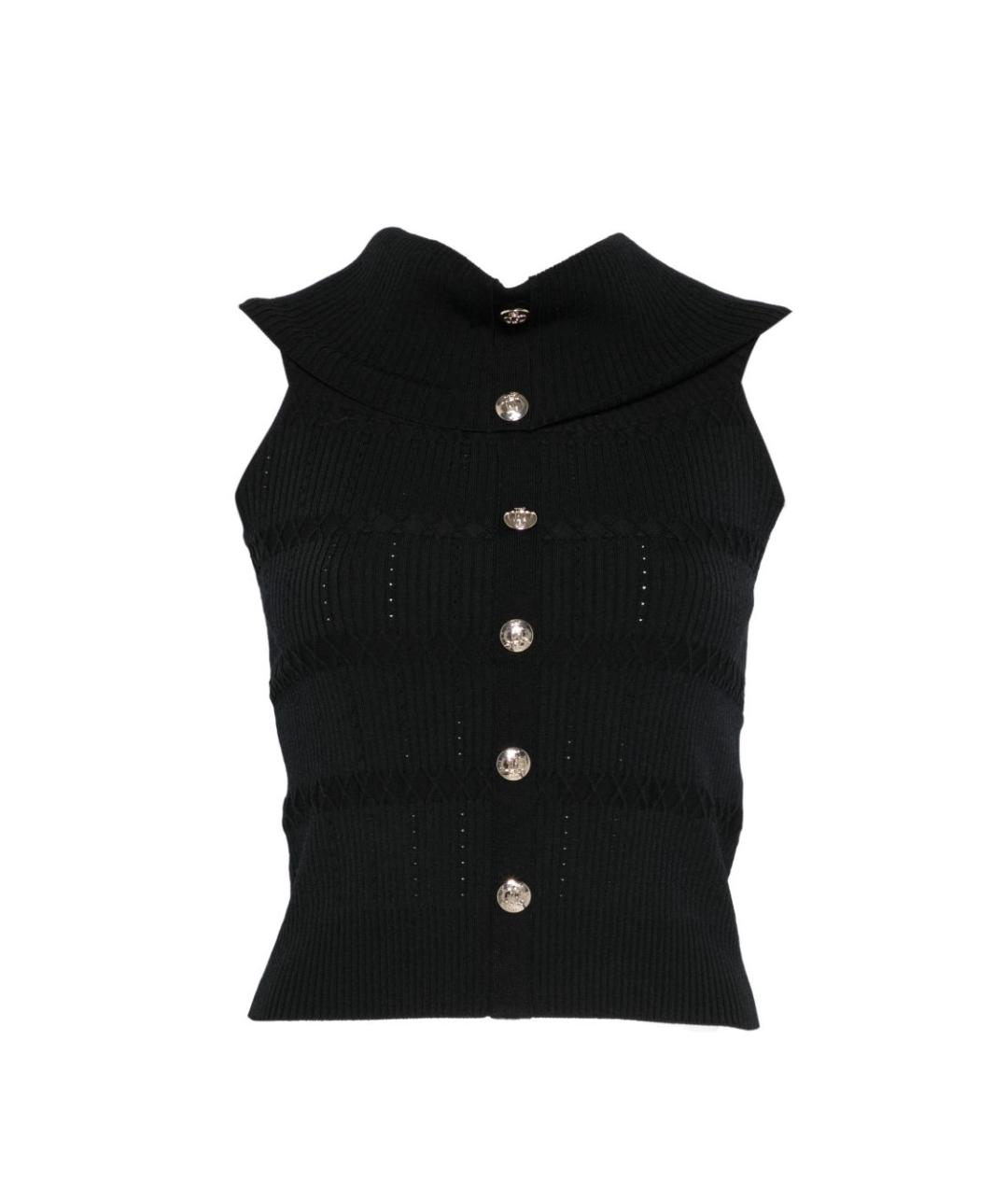 LIU JO Черная вискозная жилетка, фото 1