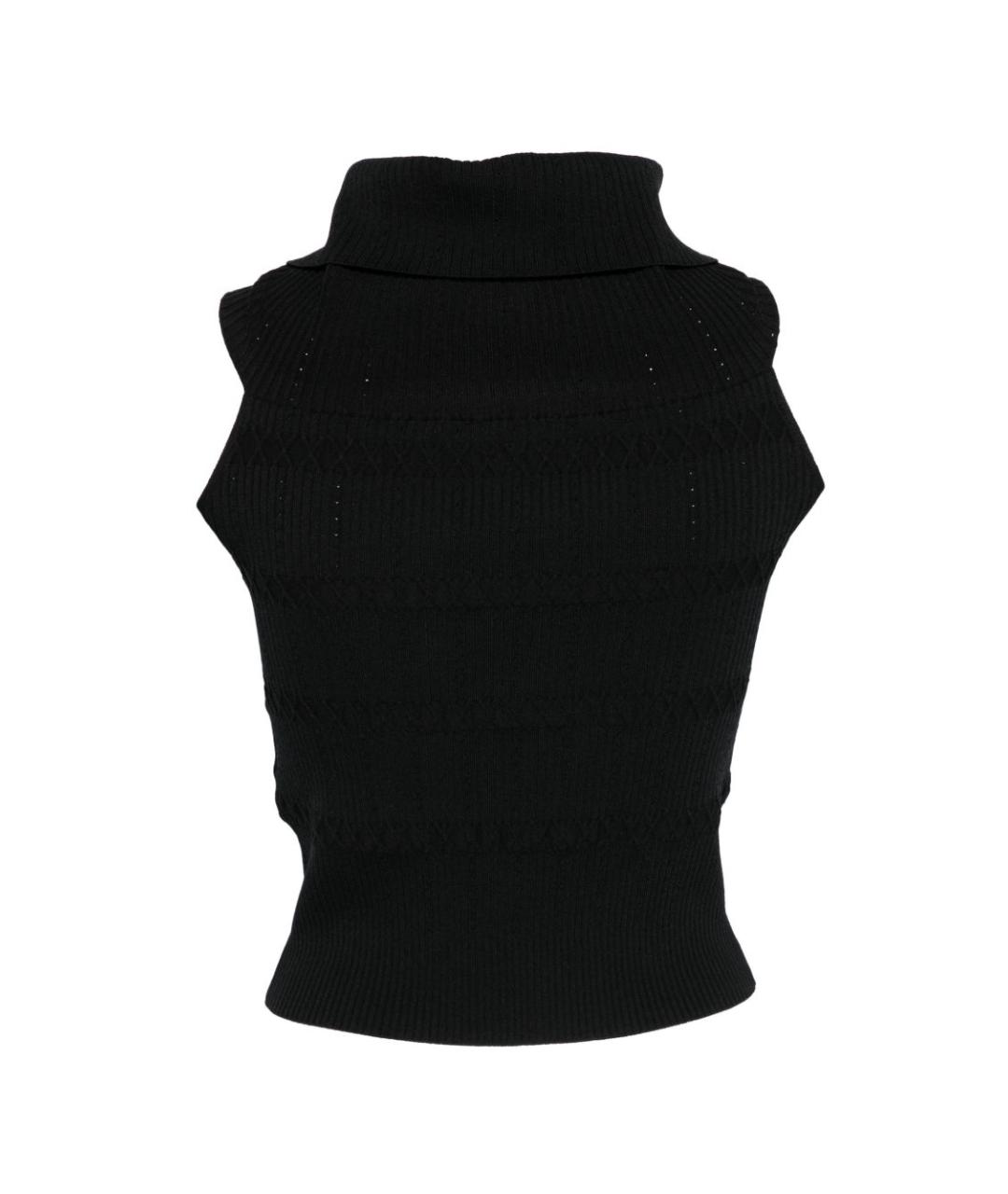 LIU JO Черная вискозная жилетка, фото 2