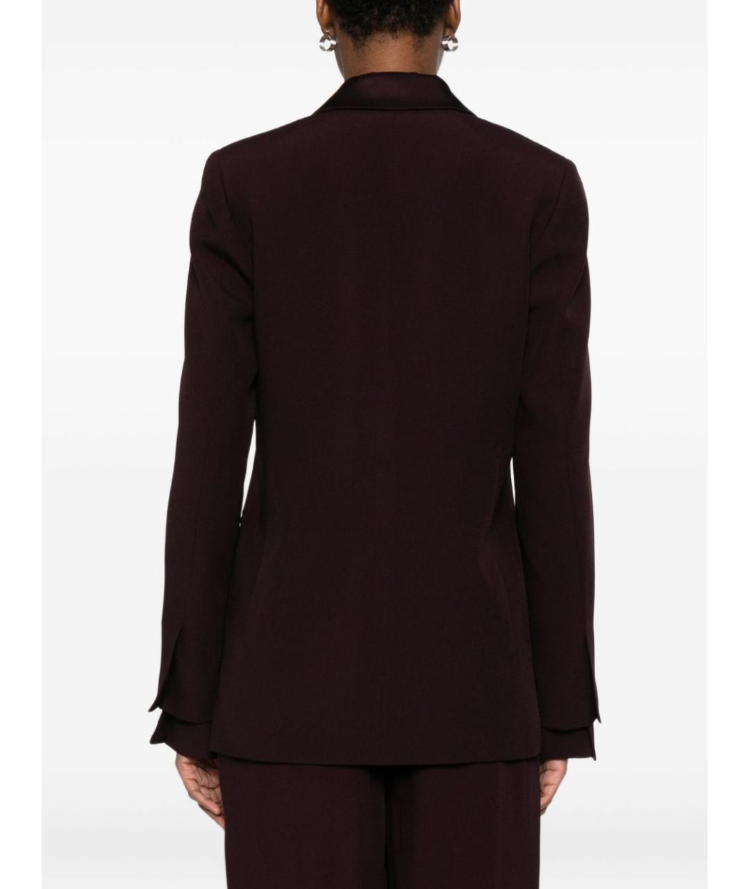 RAQUEL DINIZ Бордовый ацетатный жакет/пиджак, фото 3