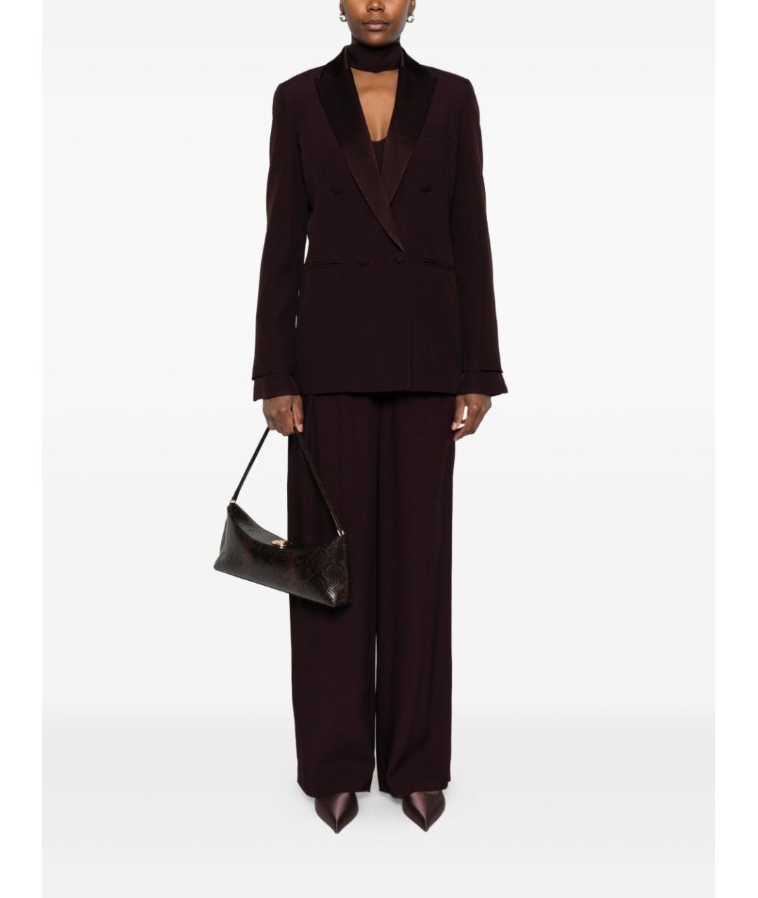 RAQUEL DINIZ Бордовый ацетатный жакет/пиджак, фото 2