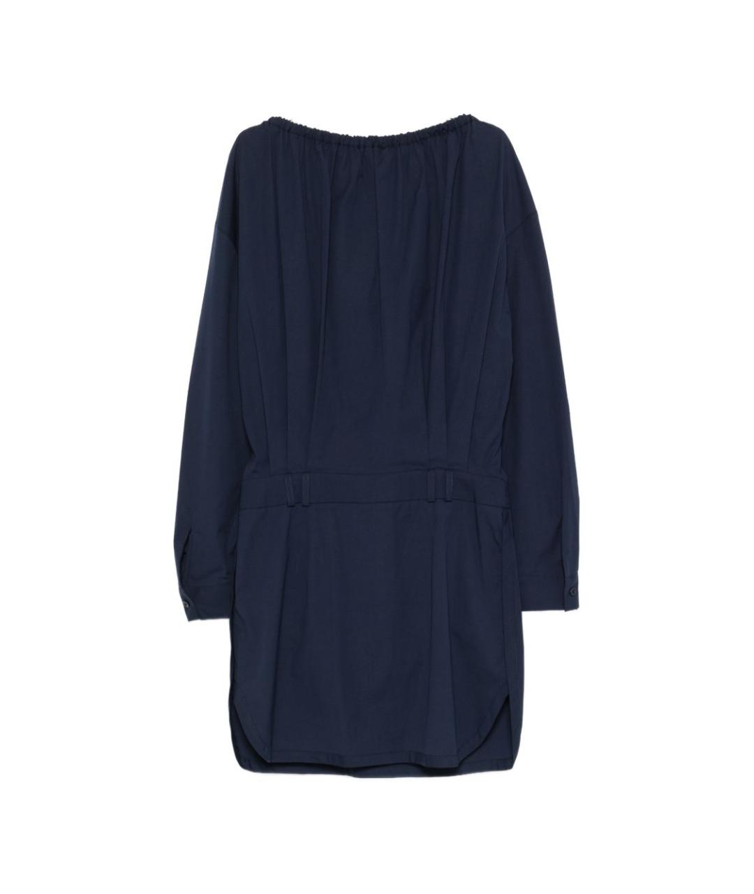 SEMICOUTURE Синее хлопковое повседневное платье, фото 2