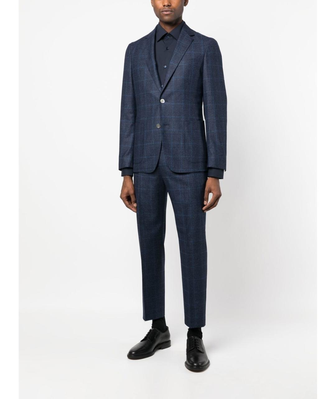 HUGO BOSS Синяя хлопковая классическая рубашка, фото 2