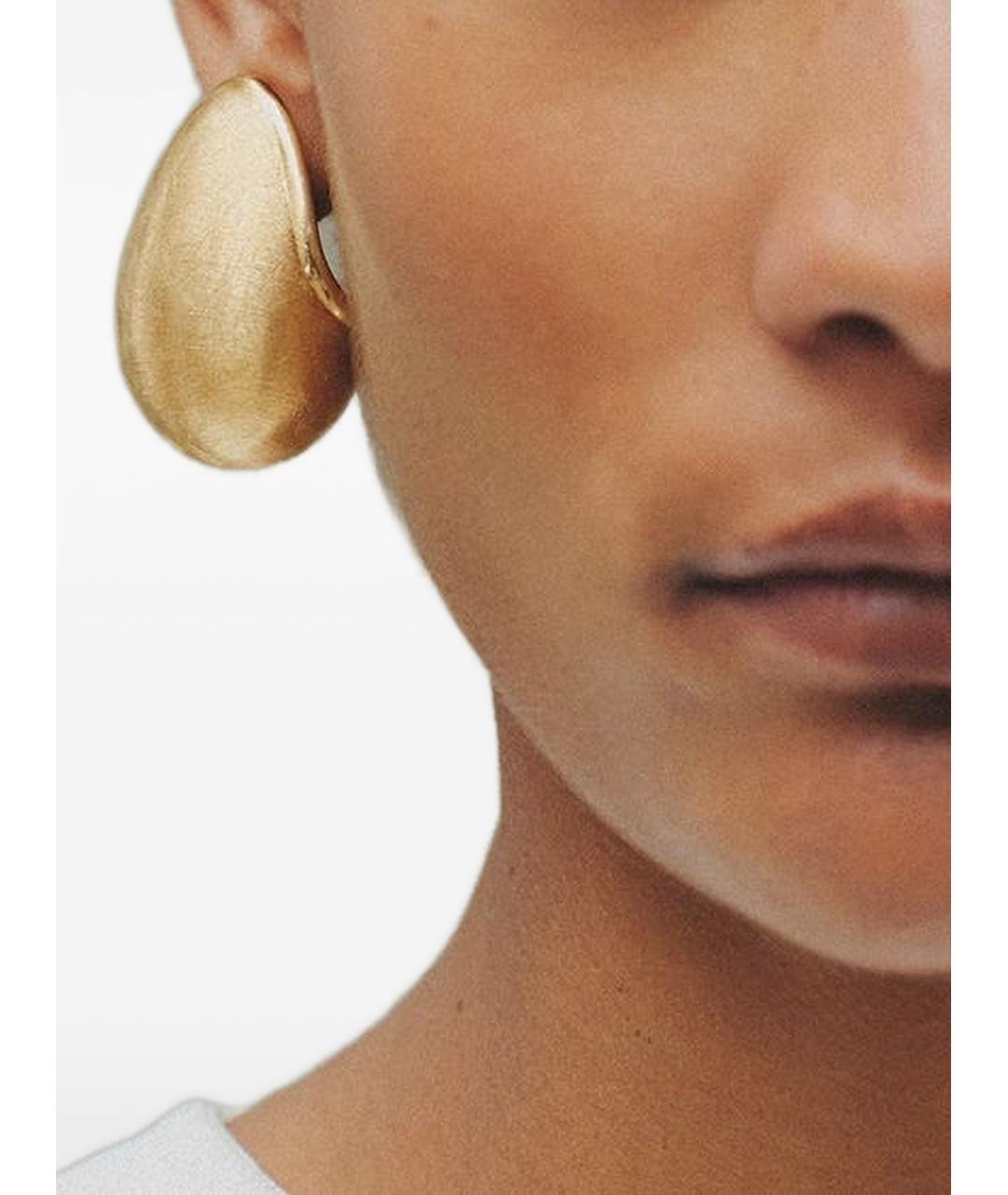 JACQUEMUS Золотые металлические серьги, фото 2