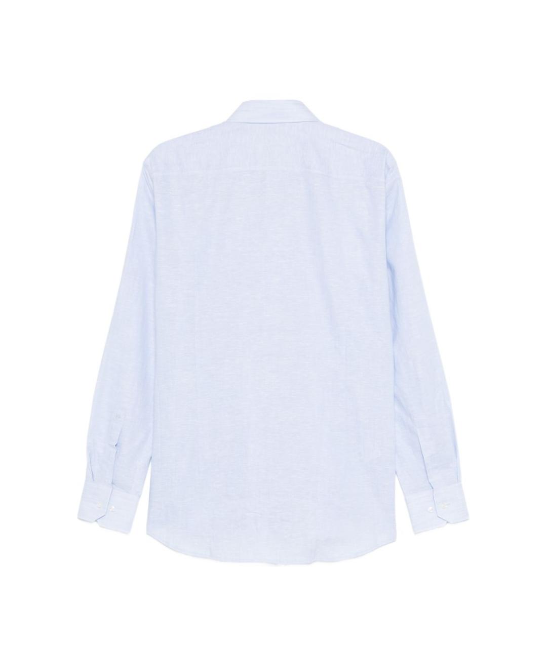 HUGO BOSS Голубая хлопковая кэжуал рубашка, фото 2