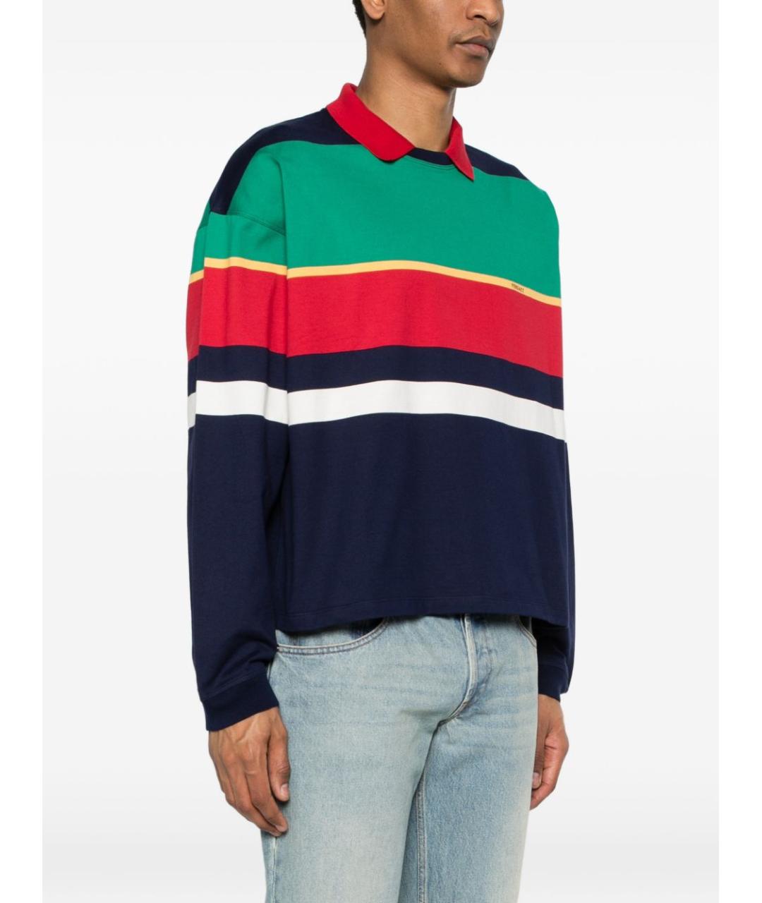 VERSACE Мульти хлопковое поло с длинным рукавом, фото 2