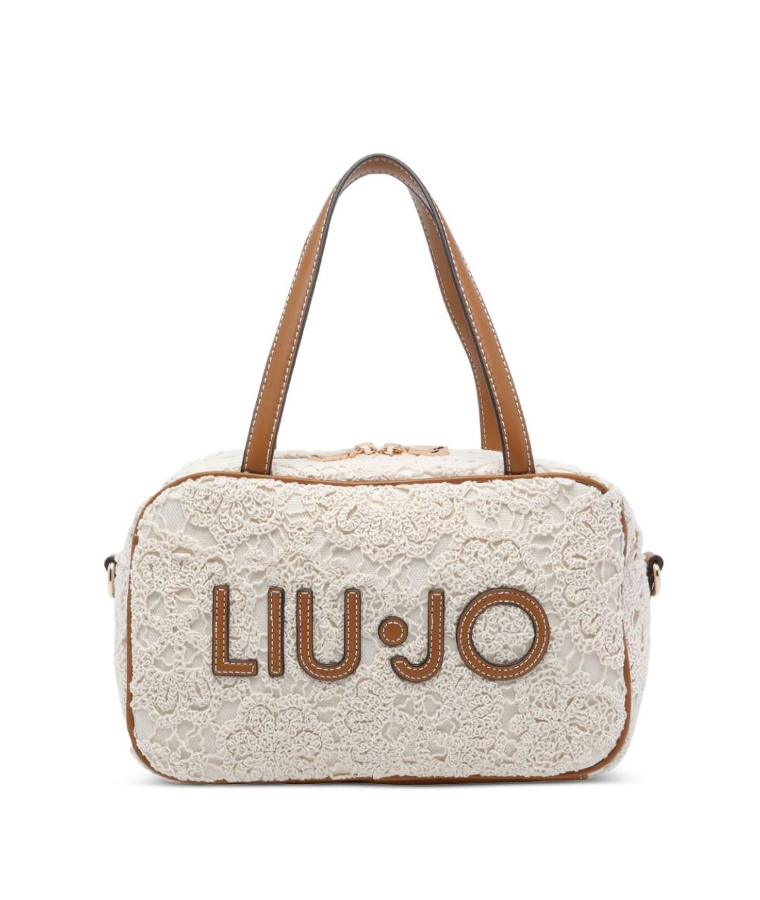 LIU JO Бежевая хлопковая сумка тоут, фото 1